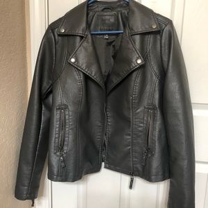 Max Studio Grey Leather Jacket